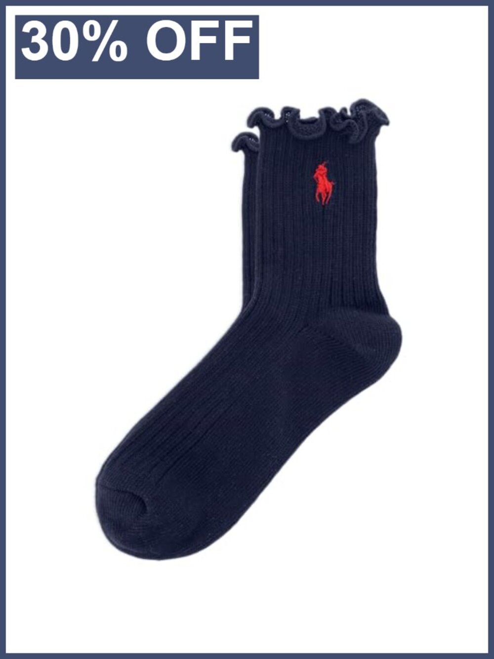 Lettuce Edge Cotton Ruffle Ankle Socks Rib-Knit Slouch